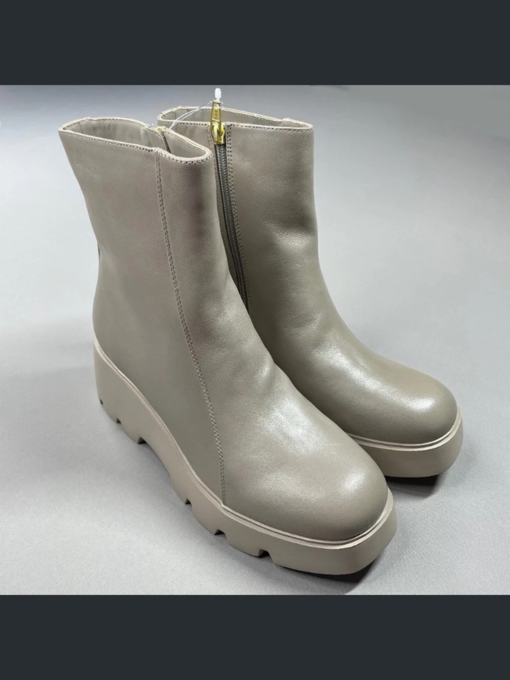 NEW Naked Feet Shoes Womens 9 gray taupe leather Xenus ankle boots boho indie
